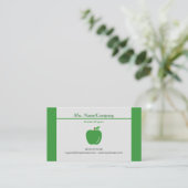 Green Apple Teacher Business Card 名刺 (スタンド正面)