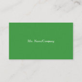 Green Apple Teacher Business Card 名刺 (裏面)