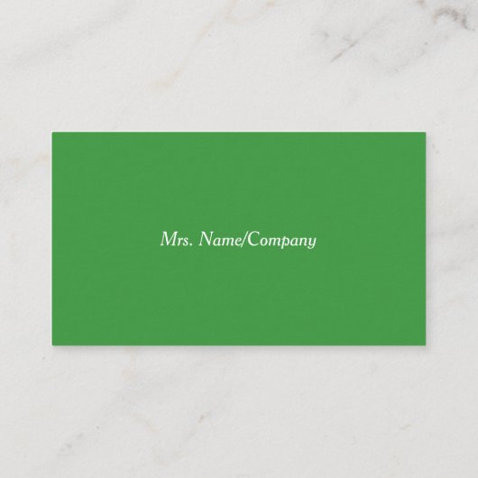 Green Apple Teacher Business Card 名刺 (裏面)