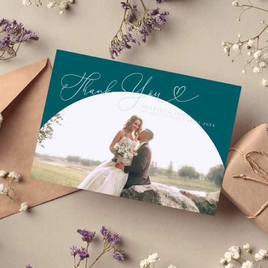 Green Arch's Thank 結婚 Script サンキューカード