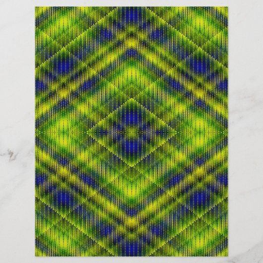 Green Argyle Scrapbook Paper 2-Sided Page (正面)