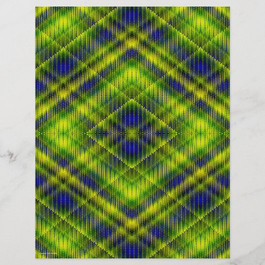 Green Argyle Scrapbook Paper 2-Sided Page (裏面)