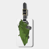 Green Armoured Military Vehicle ラゲッジタグ (正面縦)