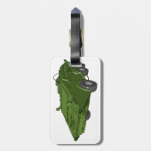 Green Armoured Military Vehicle ラゲッジタグ (裏面縦)