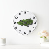 Green Armoured Military Vehicle ラージ壁時計 (ホーム)