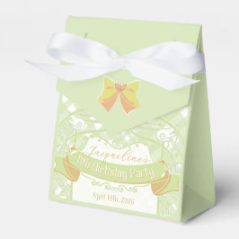 Green Art Nouveau Princess Birthday フェイバーボックス