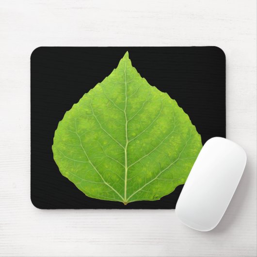 Green Aspen Leaf #11 マウスパッド (マウス)