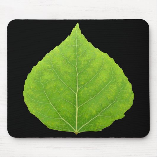 Green Aspen Leaf #11 マウスパッド (正面)