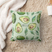 Green Avocados & Leaves クッション (ブランケット)