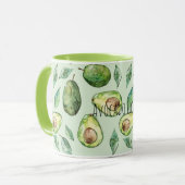 Green Avocados & Leaves マグカップ (正面左)