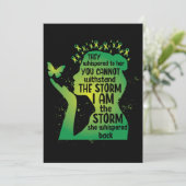 Green Awareness Butterfly Mental Health シーズンカード (スタンド正面)