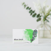 Green Aztec Feather 名刺 (スタンド正面)