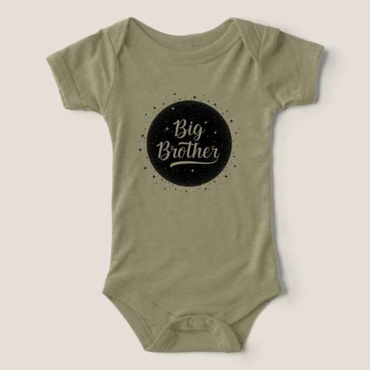 Green Baby Bodysuit Big Brother (デザイン正面)
