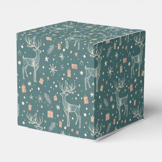 Green background with deer, gift packaging フェイバーボックス (裏面サイド)