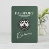 Green Bahamas Passport日付の保存 セーブザデート (スタンド正面)