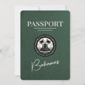Green Bahamas Passport日付の保存 セーブザデート (正面)