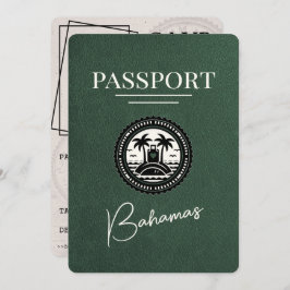 Green Bahamas Passport日付の保存 セーブザデート