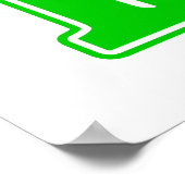 ฿ GREEN BAHT SIGN タイの通貨 バーツ ポスター (角)