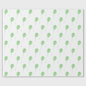 Green balloon Gift Wrapping Paper - Cadeaupapier ラッピングペーパー (フラット)
