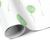 Green balloon Gift Wrapping Paper - Cadeaupapier ラッピングペーパー (ロールコーナー)
