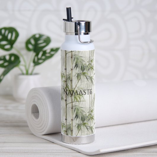 Green Bamboo Mindfulness Yoga ウォーターボトル (ヨガ)