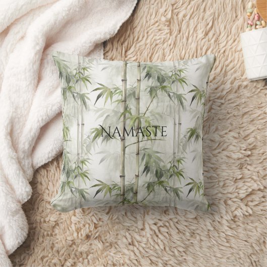 Green Bamboo Mindfulness Yoga クッション (ブランケット)