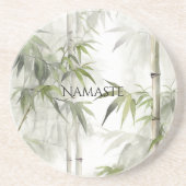 Green Bamboo Mindfulness Yoga コースター (正面)