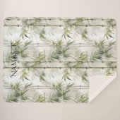 Green Bamboo Mindfulness Yoga シェルパブランケット (正面(横))