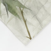 Green Bamboo Mindfulness Yoga フリースブランケット (角)