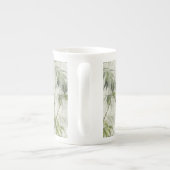 Green Bamboo Mindfulness Yoga ボーンチャイナマグカップ (裏面)