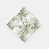 Green Bamboo Serenity スタンダードランチョンナプキン (角)