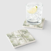 Green Bamboo Serenity ストーンコースター (横)