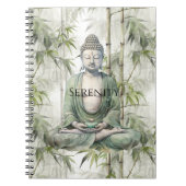 Green Bamboo Serenity Buddha ノートブック (正面)