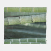 Green bamboo shoots フリースブランケット (正面(横))