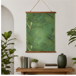 Green Banana Leaf Botanical Tropical Wall Art 吊り下げ型タペストリー