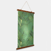   Green Banana Leaf Botanical Tropical Wall Art 吊り下げ型タペストリー (傾斜あり)