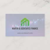 Green Bar Graph | Financial Market Infor 名刺 (正面)