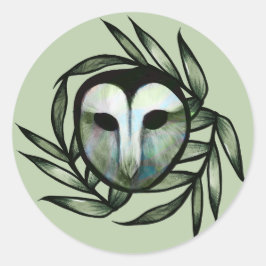 Green Barn Owl                                     ラウンドシール