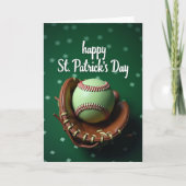 Green Baseball Pattern Card カード (正面)