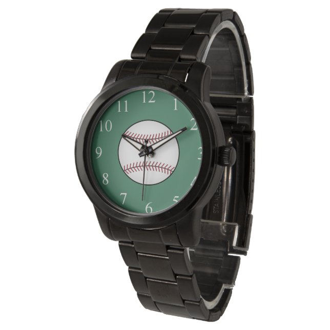Green Baseball Watch Gift 腕時計 (アングル)
