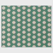 Green Baseball Wrapping Paper  ラッピングペーパー (フラット)