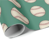 Green Baseball Wrapping Paper  ラッピングペーパー (ロールコーナー)