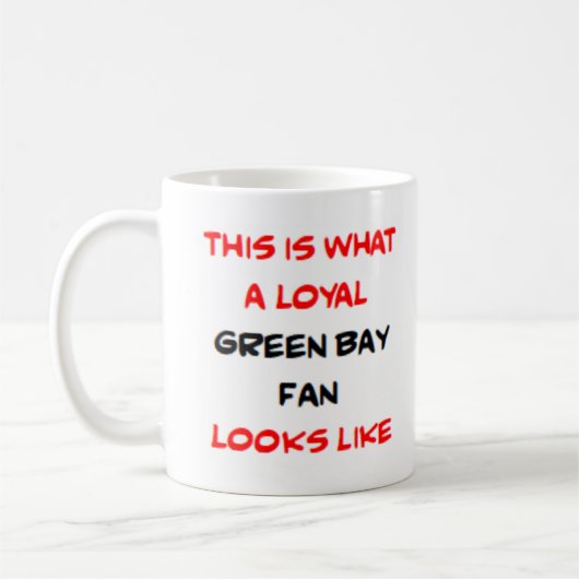 green bay fan, loyal コーヒーマグカップ (左)