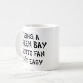 green bay sports fan, being コーヒーマグカップ (正面左)