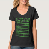 Green Bean Casserole Costume Thanksgiving Nutritio Tシャツ (正面)