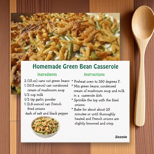 Green Bean Casserole Recipe ポストカード