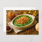 Green Bean Casserole Thanksgiving Postcard シーズンポストカード (正面/裏面)