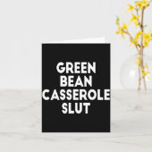 Green Bean Cerole Irreverent Funny Adult Humor S  カード (黄色い花)