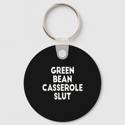 Green Bean Cerole Irreverent Funny Adult Humor S  キーホルダー (正面)