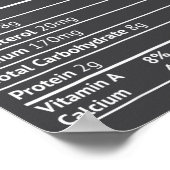 Green Bean Cerole Nutrition Facts Funny Thanksg  ポスター (角)